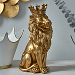 Статуэтка лев с детализированной гривой и изящной короной Lion Crown  варинант исполнения - 5 | Loft Concept в Уфе