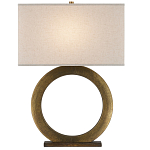 Настольная лампа с корпусом в форме кольца и прямоугольным абажуром French Ring варинант исполнения - 3 | Loft Concept в Уфе