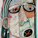 Арт-Объект плетеный из нитей большой портрет Joana Schneider  варинант исполнения - 2 | Loft Concept в Уфе