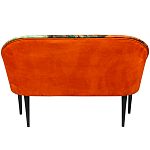 Диван двухместный из натурального бука оранжевый с цветным принтом Impressionism in Art варинант исполнения - 2 | Loft Concept в Уфе