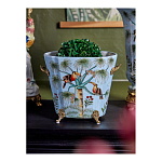 Кашпо из голубого фарфора с бронзовыми элементами Blue Garden варинант исполнения - 5 | Loft Concept в Уфе