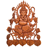 Панно из дерева Ганеша Panel With Animals варинант исполнения - 1 | Loft Concept в Уфе