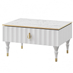 Стол журнальный белый с ящиком Expanses of Beauty варинант исполнения - 1 | Loft Concept в Уфе
