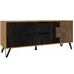 ТВ-тумба с  2-мя ящиками и закрытыми полками Stone Effect варинант исполнения - 1 | Loft Concept в Уфе