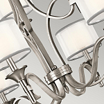 Люстра с белыми тканевыми абажурами в прозрачных стеклянных цилиндрах Kichler варинант исполнения - 3 | Loft Concept в Уфе