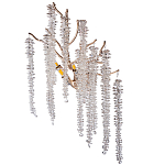 Бра на ветвистом золотом каркасе со стеклянными подвесами Raceme варинант исполнения - 1 | Loft Concept в Уфе