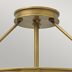 Потолочный светильник цвета латунь с плоским круглым плафоном Hinkley варинант исполнения - 3 | Loft Concept в Уфе