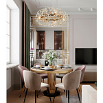 Круглая подвесная люстра Crystal Dandelions Chandelier варинант исполнения - 3 | Loft Concept в Уфе