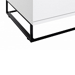 Стеллаж книжный белый с 3-мя открытыми полками и дверкой Strict Lines варинант исполнения - 5 | Loft Concept в Уфе