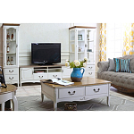 Узкая стеклянная витрина с двумя ящиками Montmartre Provence Showcase варинант исполнения - 3 | Loft Concept в Уфе