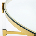 Кофейный столик со столешницей из стекла Crossy варинант исполнения - 5 | Loft Concept в Уфе