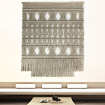 Панно на стену плетеное Макраме бежевый цвет  варинант исполнения - 11 | Loft Concept в Уфе