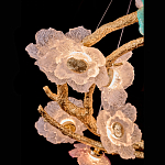 Люстра круглая на золотом каркасе с цветочным декором Miscellaneous herbs варинант исполнения - 5 | Loft Concept в Уфе