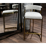 Стул барный букле бежевый с каркасом цвета матовое золото Tactility варинант исполнения - 6 | Loft Concept в Уфе