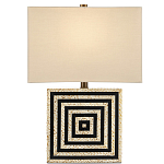 Настольная лампа с квадратным основанием и прямоугольным абажуром Neat Lines варинант исполнения - 3 | Loft Concept в Уфе