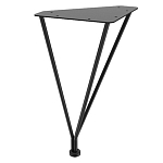 Стол журнальный c коричневой круглой столешницей на трех металлических ножках Charm Coffee Table варинант исполнения - 5 | Loft Concept в Уфе