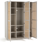 Шкаф с тремя дверцами из плетеного ротанга Tomio Wicker Furniture варинант исполнения - 3 | Loft Concept в Уфе