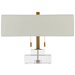 Настольная лампа прямоугольная на прозрачном основании Charm and Luxury варинант исполнения - 4 | Loft Concept в Уфе