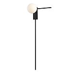 Бра с белым шарообразным плафоном и черным минималистичным каркасом Direct Rays варинант исполнения - 2 | Loft Concept в Уфе