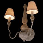 Бра с двумя конусовидными тканевыми абажурами Neighborhood варинант исполнения - 4 | Loft Concept в Уфе