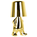 Настольная лампа фигурная золотого цвета с гладким абажуром Высота 19 см Sophia варинант исполнения - 2 | Loft Concept в Уфе