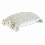 Чехол на подушку мятного цвета с бахромой и объемным узором Ethnic mix варинант исполнения - 1 | Loft Concept в Уфе