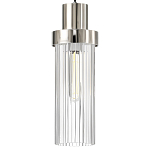 Подвесной светильник с стеклянным ребристым цилиндрическим плафоном Steps варинант исполнения - 3 | Loft Concept в Уфе