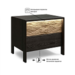 Тумба 2 ящика с подсветкой на рельефном фасаде Warm Industrial варинант исполнения - 10 | Loft Concept в Уфе