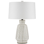 Настольная лампа с корпусом в форме вазы и белым абажуром Lots of Strokes варинант исполнения - 3 | Loft Concept в Уфе