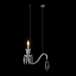 Подвесной светильник стеклянный в виде канделябра Curved Glass Chandelier варинант исполнения - 2 | Loft Concept в Уфе