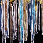 Люстра на подвесе с каркасом из металла и цветными подвесками из стекла Droplet Chandelier варинант исполнения - 2 | Loft Concept в Уфе