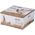 Чайная пара из фарфора с изображением утки и лисы 300 мл Hunting Porcelain Collection варинант исполнения - 3 | Loft Concept в Уфе