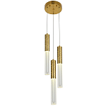Подвесной светильник латунь Dew Drops Tube Brass Trio Hanging Lamp варинант исполнения - 2 | Loft Concept в Уфе
