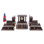 Настольный письменный набор из природного камня обсидиана с декором в виде Коня Team leader варинант исполнения - 2 | Loft Concept в Уфе