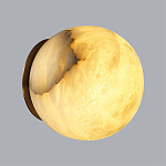 Настенно-потолочный светильник с плафоном в форме шара из алебастра Cryptocrystalline Stone варинант исполнения - 9 | Loft Concept в Уфе