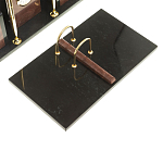 Настольный письменный набор из лемезита и змеевика с часами Royal Accessory варинант исполнения - 3 | Loft Concept в Уфе