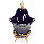 Чаша темно-синего цвета из фарфора с разноцветной птичкой Eden Garden porcelain and bronze варинант исполнения - 10 | Loft Concept в Уфе