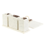 Настольный письменный набор из мрамора и креноида с гербом России Marble Accessory варинант исполнения - 3 | Loft Concept в Уфе