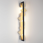 Бра вертикальное черного цвета с золотыми кругами и квадратами Gravyura варинант исполнения - 4 | Loft Concept в Уфе