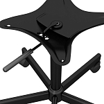 Стул с мягкой черной обивкой из велюра и подъемно-поворотным механизмом на колесиках Harper Black варинант исполнения - 5 | Loft Concept в Уфе