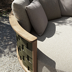 Дизайнерский уличный диван из массива дерева с плетеной спинкой PALINFRASCA Sofa варинант исполнения - 14 | Loft Concept в Уфе