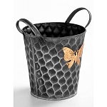 Железное кашпо Gold butterfly design варинант исполнения - 3 | Loft Concept в Уфе