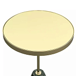 Кофейный столик с круглой зеркальной столешницей и мраморным основанием Stable Base варинант исполнения - 2 | Loft Concept в Уфе