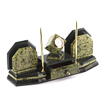 Настольный письменный набор из змеевика с часами и таблетницей Successful Leader варинант исполнения - 2 | Loft Concept в Уфе