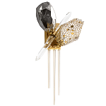 Бра с 2-мя плафонами из стекла и металла и вертикальными подвесками Gilded Mirage  варинант исполнения - 3 | Loft Concept в Уфе