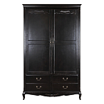 Шкаф черный с 4-мя ящиками и 2-мя дверцами в стиле Прованс Vintage варинант исполнения - 1 | Loft Concept в Уфе