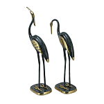 Статуэтка бронзовая пара Журавли синие Bronze Birds варинант исполнения - 2 | Loft Concept в Уфе
