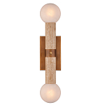 Бра цилиндрической формы с 2-мя плафонами белого цвета Marble Glow варинант исполнения - 1 | Loft Concept в Уфе