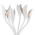 Торшер белый с плафонами в виде лепестков Delicate Flower варинант исполнения - 2 | Loft Concept в Уфе