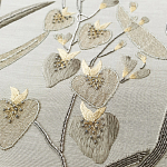 Обои с вышивкой ручной работы Moonlit Garden Original colourway on muslin варинант исполнения - 2 | Loft Concept в Уфе